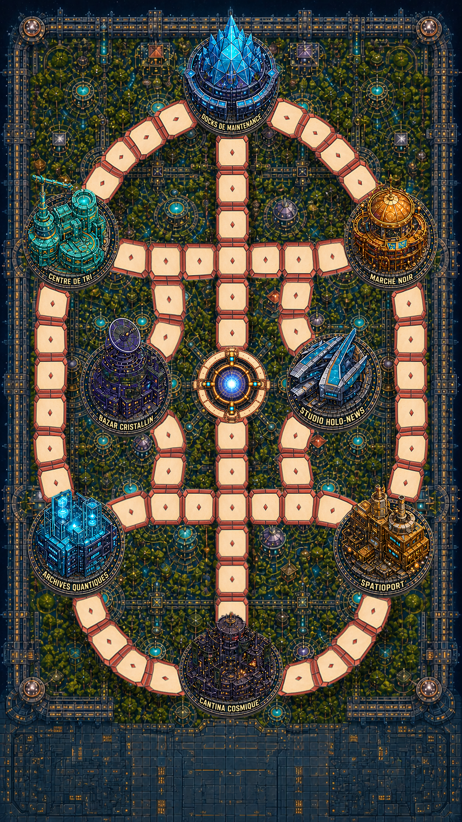 Plateau numérique de la station orbitale du jeu Les Ombres d’Orbite